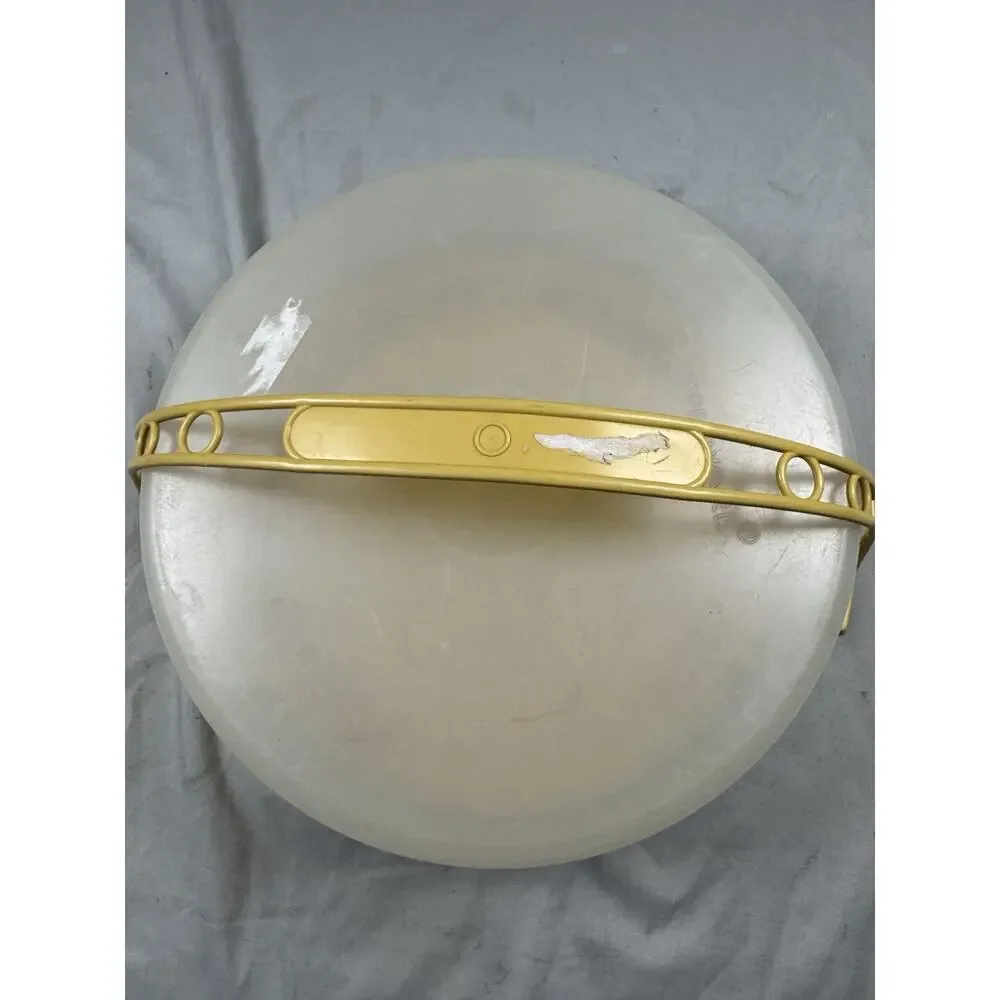 Vintage Tupperware Pie Carrier Harvest Gold Round Pie Keeper w Handle